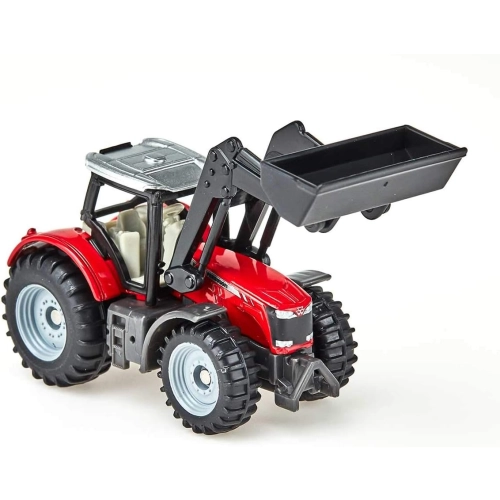 Traktor Massey Ferguson z przednią ładowarką model metalowy SIKU S1484